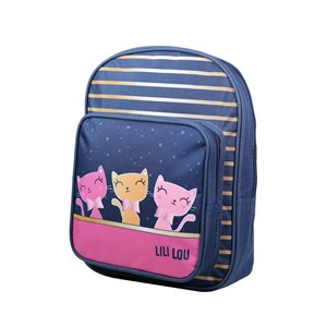 Bagtrotter sac à dos 31 cm avec poche maternelle lili lou chat bleu
