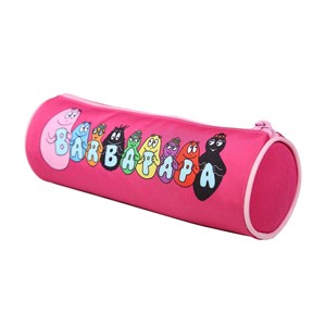 Bagtrotter trousse scolaire ronde barbapapa rose