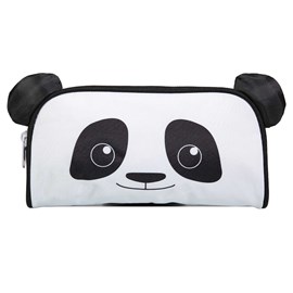 Bagtrotter trousse scolaire rectangulaire kids noire panda