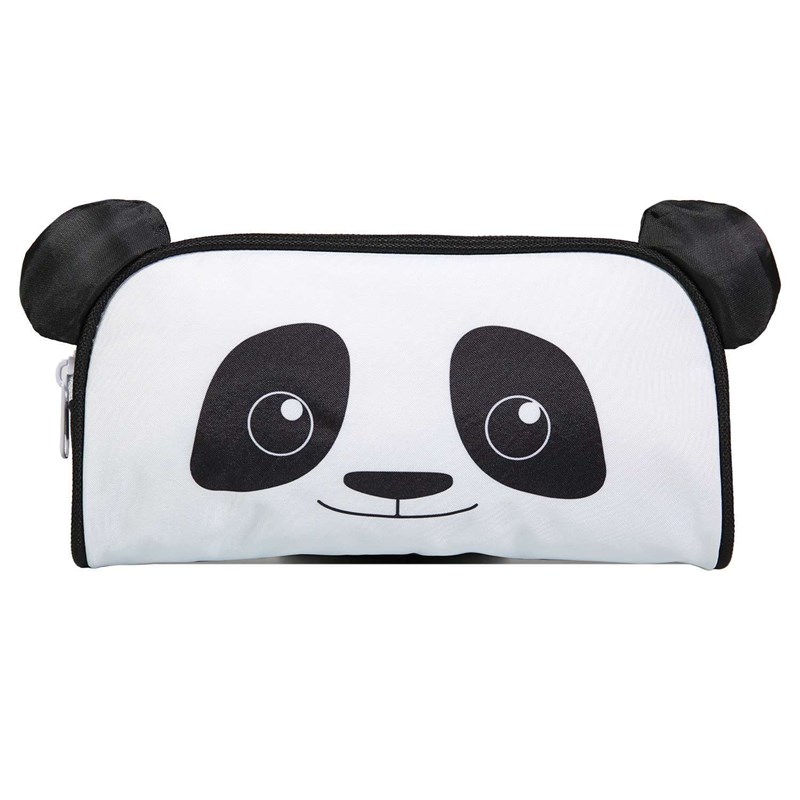 Bagtrotter trousse scolaire rectangulaire kids noire panda