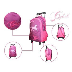 Bagtrotter sac à dos à roulettes cybel cheval violet