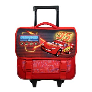 Bagtrotter cartable à roulettes 38 cm disney cars rouge