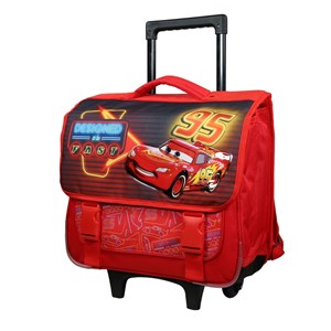 Bagtrotter cartable à roulettes 38 cm disney cars rouge