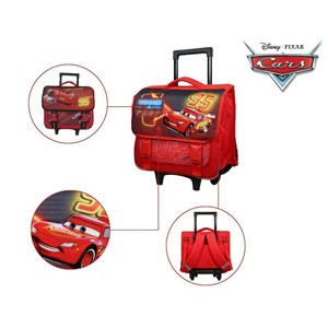 Bagtrotter cartable à roulettes 38 cm disney cars rouge