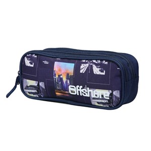 Bagtrotter trousse scolaire 2 compartiments offshore city ville bleue