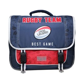 Bagtrotter cartable 38 cm phileas rugby bleu - le plus confortable des
