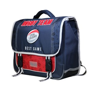 Bagtrotter cartable 38 cm phileas rugby bleu - le plus confortable des