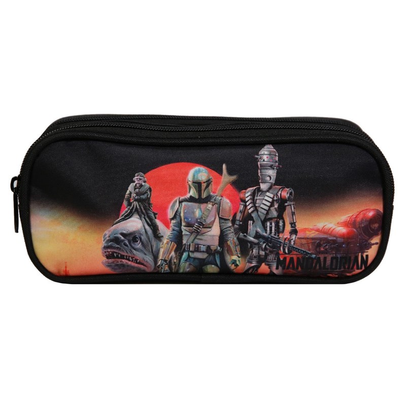 Trousse 2 compartiments disney star wars the mandalorian multicolore