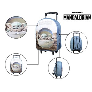 Bagtrotter sac à dos à roulettes 31 cm disney star wars - the mandalorian