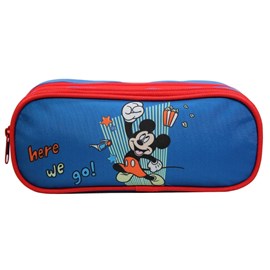 Bagtrotter trousse scolaire 2 compartiments disney mickey bleue