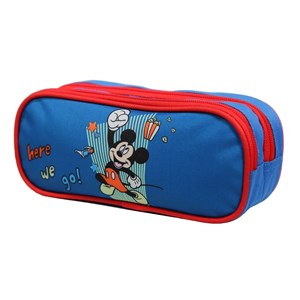 Bagtrotter trousse scolaire 2 compartiments disney mickey bleue