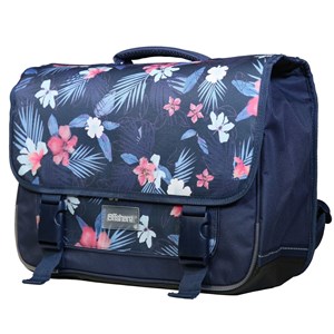 Bagtrotter cartable 38 cm offshore hibiscus fleurs bleu