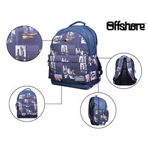 Bagtrotter sac à dos 2 compartiments offshore ville city bleu