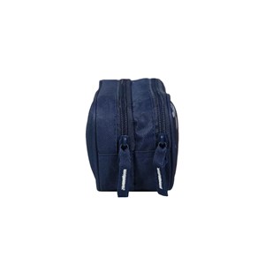 Bagtrotter trousse scolaire 2 compartiments offshore hibiscus fleurs bleue