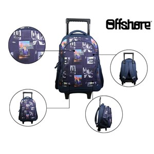 Bagtrotter sac à dos à roulettes offshore city ville bleu