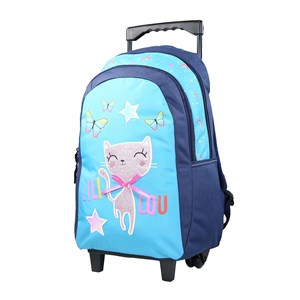 Bagtrotter sac à dos à roulettes lili lou bleu