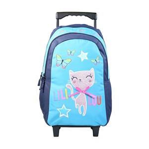 Bagtrotter sac à dos à roulettes lili lou bleu