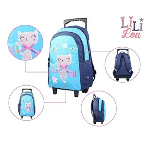Bagtrotter sac à dos à roulettes lili lou bleu