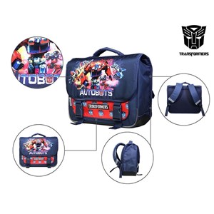 Bagtrotter cartable 38 cm hasbro transformers bleu