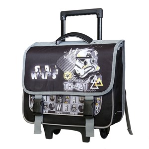 Bagtrotter cartable à roulettes 38 cm disney star wars noir