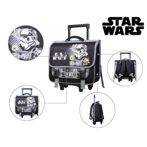 Bagtrotter cartable à roulettes 38 cm disney star wars noir