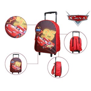 Bagtrotter sac à dos à roulettes 31 cm disney cars rouge