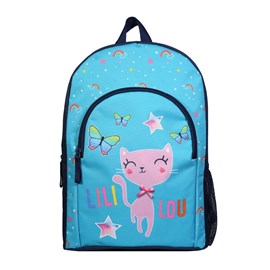 Sac à dos 37 cm avec poche lili lou chat bleu bagtrotter