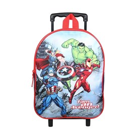 Sac à dos à roulettes 31 cm marvel avengers rouge et bleu bagtrotter