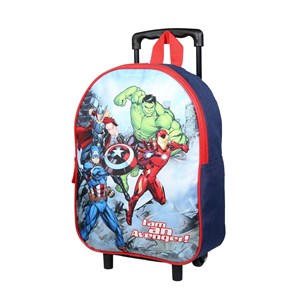 Sac à dos à roulettes 31 cm marvel avengers rouge et bleu bagtrotter
