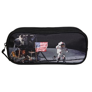 Trousse scolaire 2 compartiments nasa astronaute noire bagtrotter