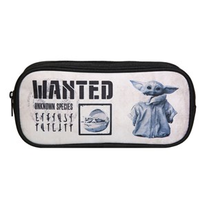 Trousse rectangulaire baby yoda star wars the mandalorian noire beige