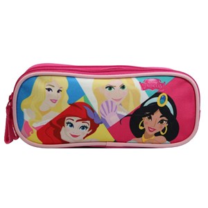 Trousse scolaire 2 compartiments disney princesses rose bagtrotter