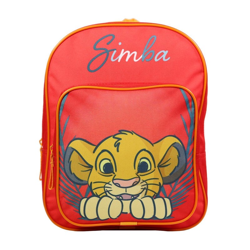 Sac à dos 31 cm avec poche disney le roi lion simba rouge bagtrotter