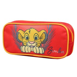 Trousse scolaire rectangulaire disney le roi lion simba rouge bagtrotter