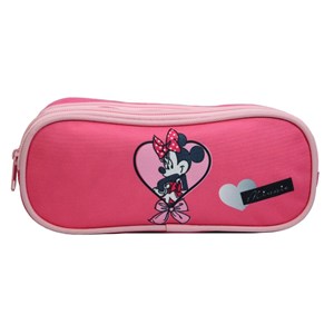 Trousse scolaire 2 compartiments disney minnie coeur rose bagtrotter