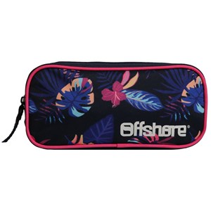 Trousse scolaire rectangulaire offshore hibiscus bleue marine bagtrotter