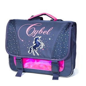Cartable 38 cm cybel cheval &nbsp; licorne marine et rose bagtrotter