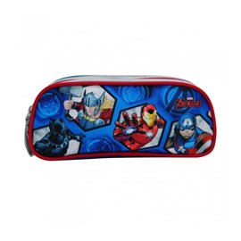 Trousses scolaire 2 compartiments bleu-avengers