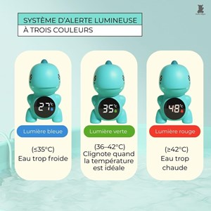 Thermomètre bain bébé digital (dinosaure)