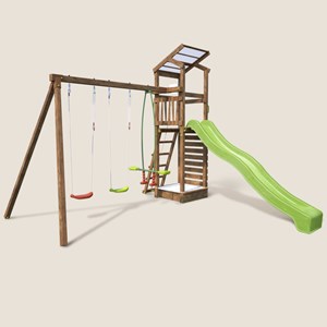 Aire de jeux avec toboggan happy swing 1