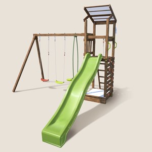 Aire de jeux avec toboggan happy swing 1