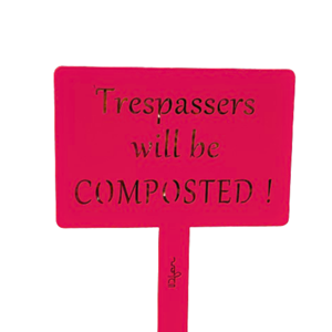 Étiquette de jardin à planter avec citation - rouge - 100% acier galvanisé