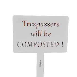 Étiquette de jardin à planter avec citation - gris - 100% acier galvanisé