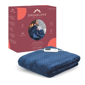 Dreamland couverture chauffante bleu à motif - hurry home - large