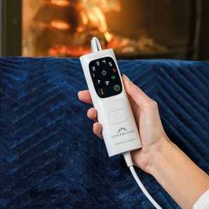 Dreamland couverture chauffante bleu à motif - hurry home - large