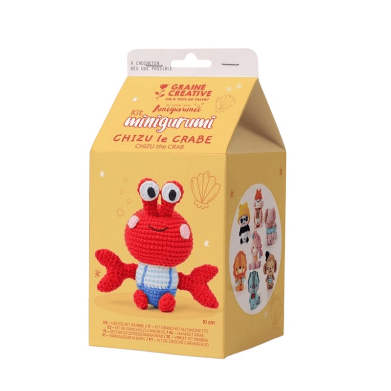 Kit crochet minigurumi crabe