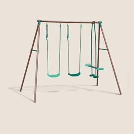 Portique 3 agrès en métal avec face à fa