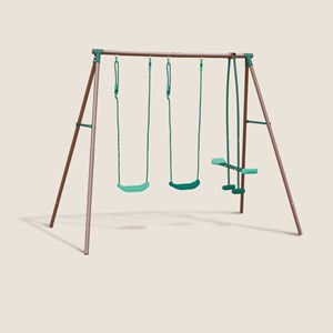 Portique 3 agrès en métal avec face à fa