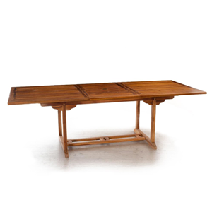 Lubok table rectangulaire 6 chaises et 2 fauteuils en teck huilé