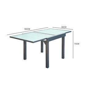 Molvina table de jardin extensible 8 places en aluminium